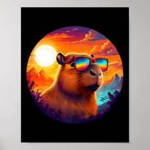 Capybara Berg Natur Tierwelt Wald Poster
