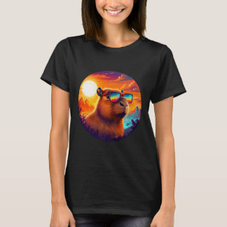 Capybara Berg Natur Tierwelt Wald T-Shirt