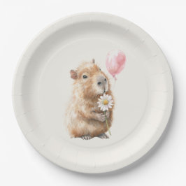 Capybara Birthday • Cute Animal Party Supply Pappteller