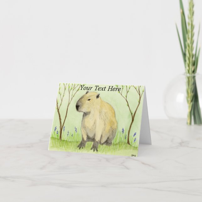 Capybara-Blues Dankeskarte (Vorderseite)