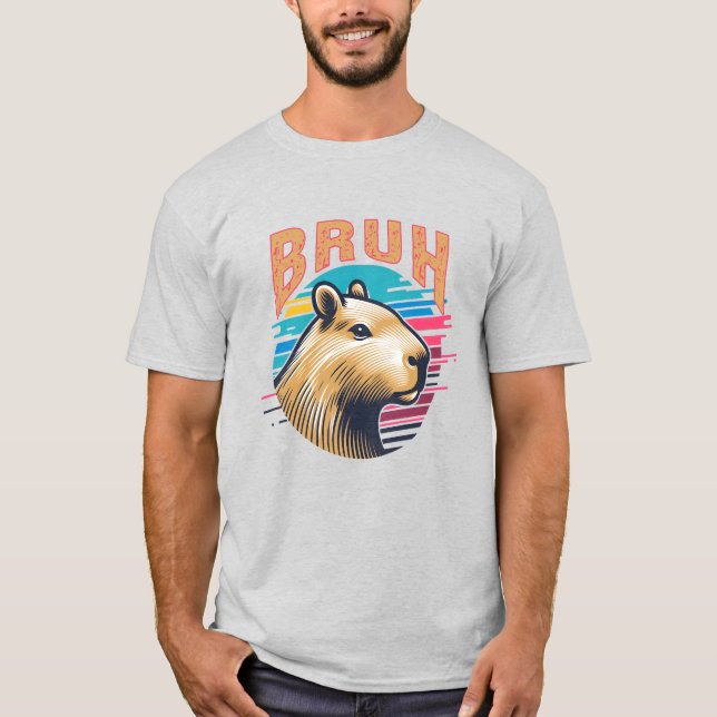Capybara Bruh Funny Bruh Capybara Lovers Men Kids T-Shirt (Vorderseite)