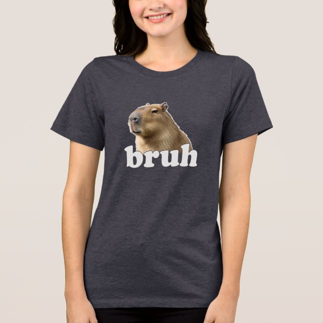 Capybara Bruh Meme Shirt Funny Animal Tee (Vorderseite)