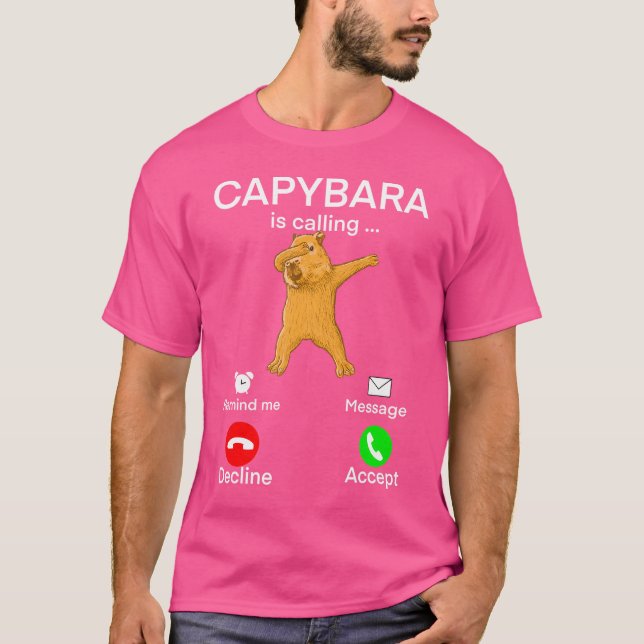 Capybara Calling T-Shirt (Vorderseite)