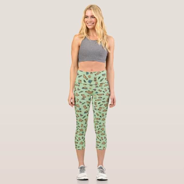 Capybara Capri Leggings (Vorderseite)