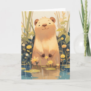 Capybara Cheeky Grin Karte