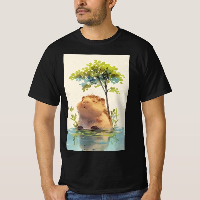 Capybara Chill Dip T-Shirt (Vorderseite)
