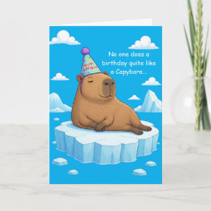 Capybara Chill Geburtstagsgruß Karte