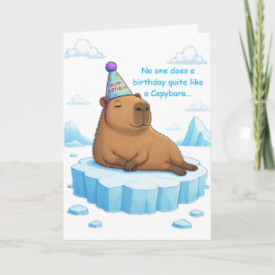 Capybara Chill Geburtstagsgruß Karte