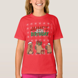 Capybara Christmas Holiday Birthday T-Shirt
