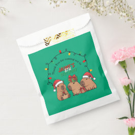 Capybara Christmas Lights Birthday Party  Geschenktütchen