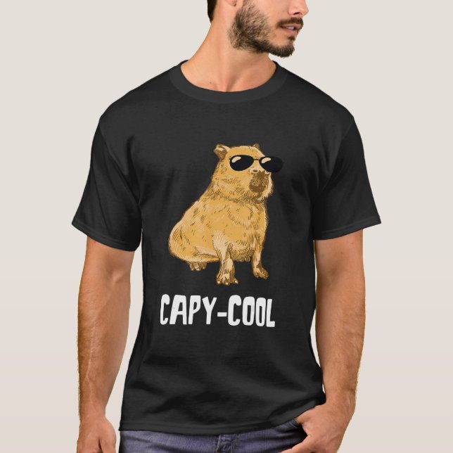 Capybara Cool Rodent Animal Sunglass Capybara T-Shirt (Vorderseite)