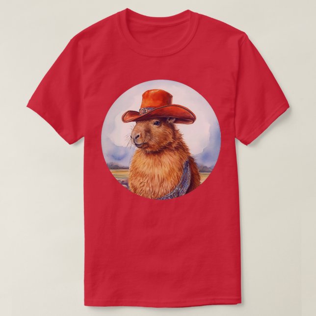 Capybara Cowboy 4 T-Shirt (Design vorne)