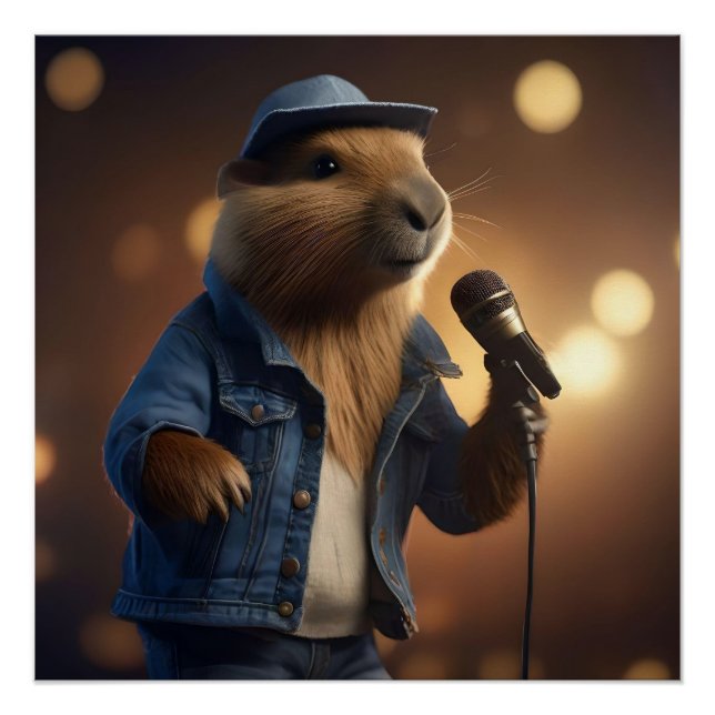 "Capybara Cowboy: Serenading the Wild West" Poster (Vorderseite)