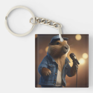 "Capybara Cowboy: Serenading the Wild West" Schlüsselanhänger