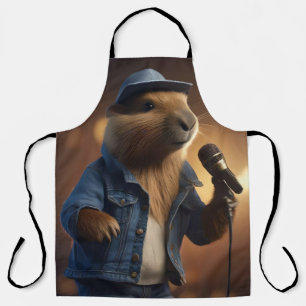 "Capybara Cowboy: Serenading the Wild West" Schürze