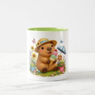 Capybara de glace | Design de mug Kawaii mignon
