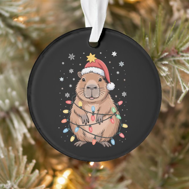 Capybara De Noël Avec Le Chapeau Du Père Noël Arbr (Arbre)