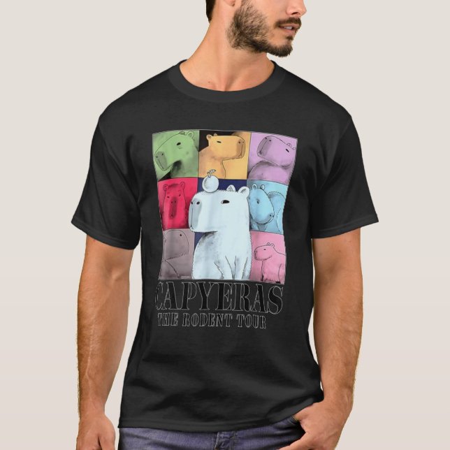 Capybara Die Rodents Capy Tour Meme Graphic Summer T-Shirt (Vorderseite)