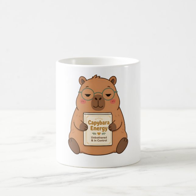 Capybara Energy Unbothered Gläser Tasse (Mittel)