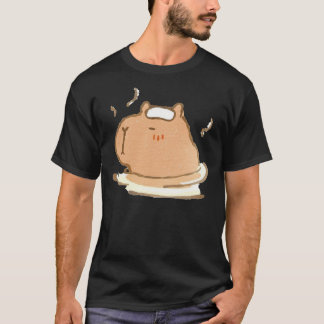 Capybara entspannen in einem heißen Frühlingsaufkl T-Shirt