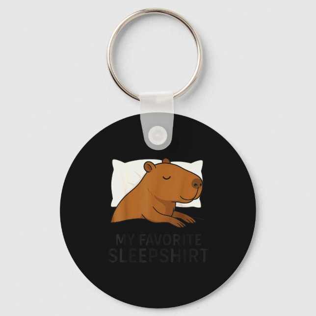 Capybara Favorite Sleepshirt Sleeng Pajamas Boys G Schlüsselanhänger (Vorderseite)