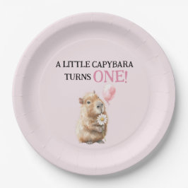 Capybara First Birthday Pappteller