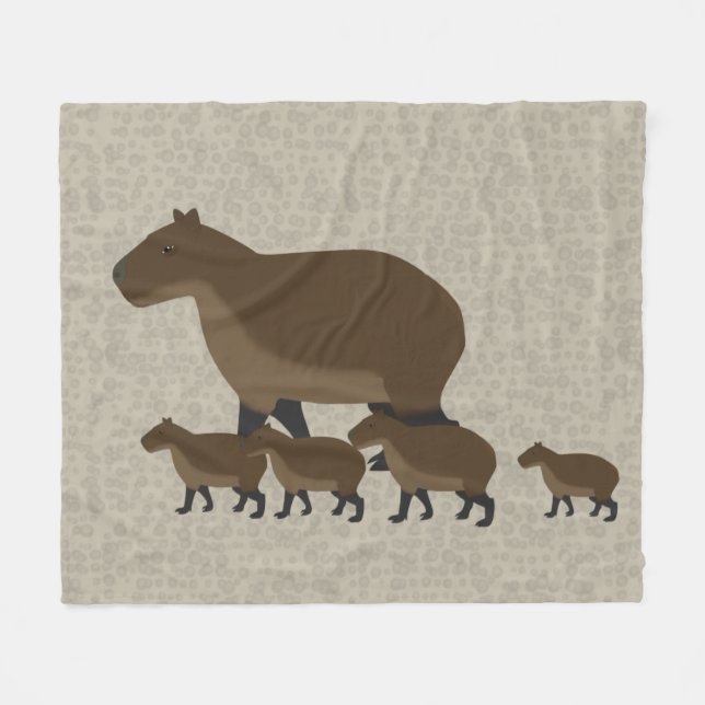 Capybara Fleece Blanket (Vorderseite (Horizontal))
