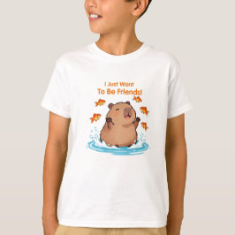 Capybara & Friends – Cute Friendship Design T-Shirt