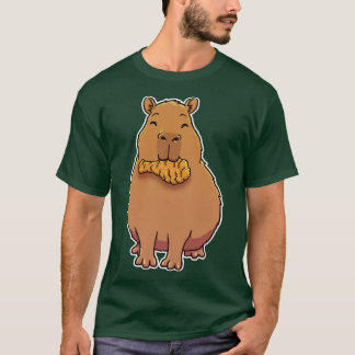 Capybara frisst Hühnchen T-Shirt