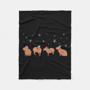 Capybara Frohe Weihnachten Capybaras Lover Funny C Fleecedecke