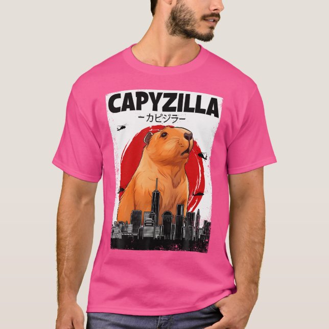 Capybara Funny Capybara Rodent Capyzilla Funny T-Shirt (Vorderseite)