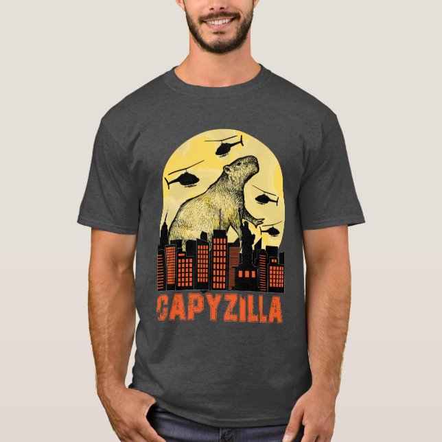 Capybara Funny Capybara Rodent Capyzilla Funny T-Shirt (Vorderseite)