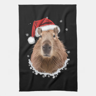 Capybara Funny Christmas Geschirrtuch