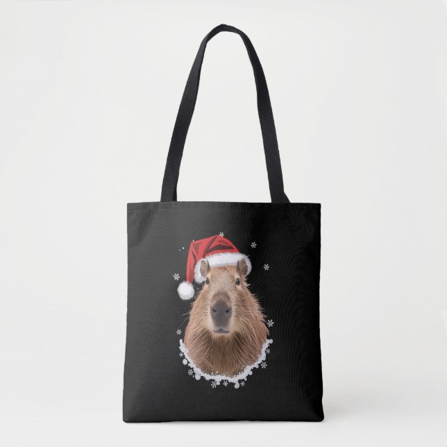 Capybara Funny Christmas Tasche (Vorderseite)