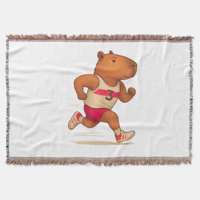 Capybara-Fußball-Sport-Tier Capybara-Athlet Decke (Vorderseite)
