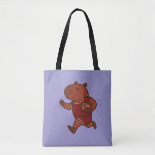 Capybara-Fußball-Sport-Tier Capybara-Athlet Tasche