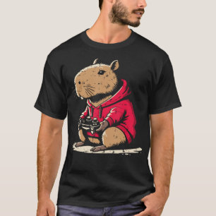 Capybara-Gamer Lustiges Video-Gaming Capy Nagetier T-Shirt