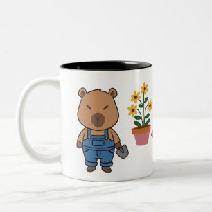 Capybara Gardening Mug   Café Cute Plante Lover