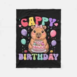 Capybara Geburtstag Mädchen Lustiger Geburtstag Ki Fleecedecke