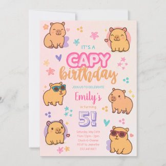 Capybara-Geburtstags-Einladung Einladung