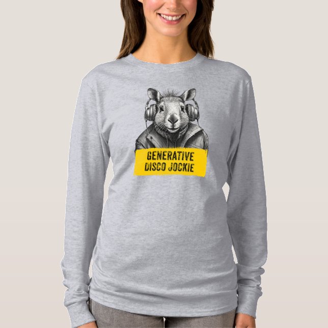 Capybara Generative Disco Jockie cool fun T-shirt (Devant)
