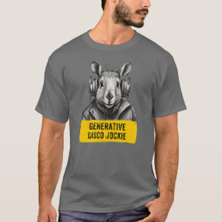 Capybara Generative Disco Jockie cool fun T-shirt
