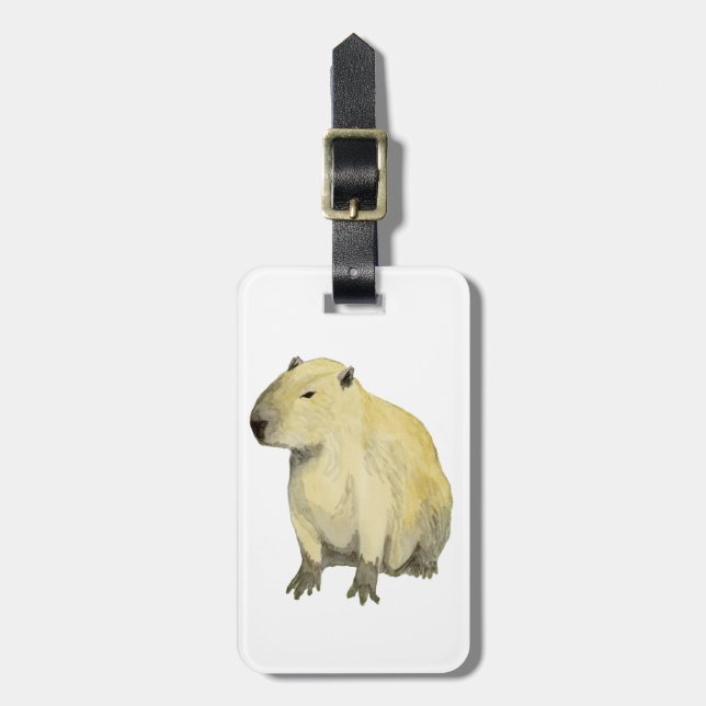 Capybara Gepäckanhänger (Vorderseite vertikal)