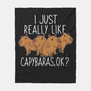 Capybara Geschenk Kinder Frauen Niedlich Capybara Fleecedecke