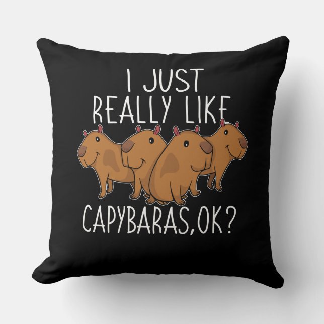 Capybara Geschenk Kinder Frauen Niedlich Capybara Kissen (Vorderseite)