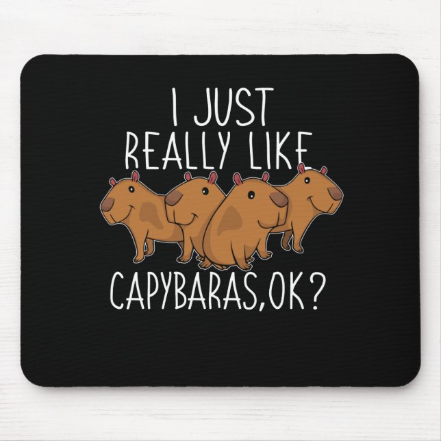 Capybara Geschenk Kinder Frauen Niedlich Capybara Mousepad (Vorne)