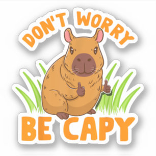 Capybara Geschenk Niedlicher Zoo Tierbesitzer Pr Aufkleber