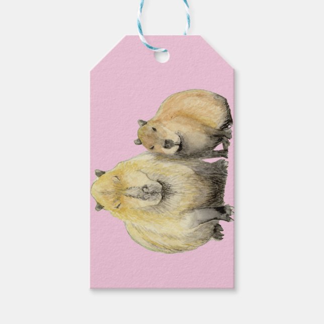 Capybara Geschenkanhänger (Vorderseite)