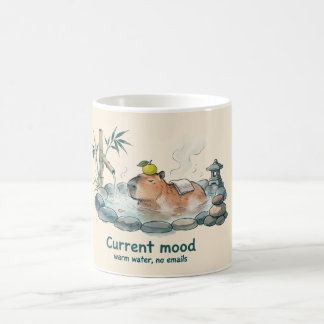 Capybara-Heißquellen-Wasserfarben-Stil-Tasse Kaffeetasse