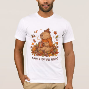 Capybara Herbst-Fußball-Shirt Cozy Cocoa Leaf Tee